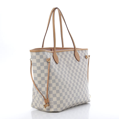 Louis Vuitton Damier Azur Neo Neverfull MM Rose Ballerine 3 of 12
