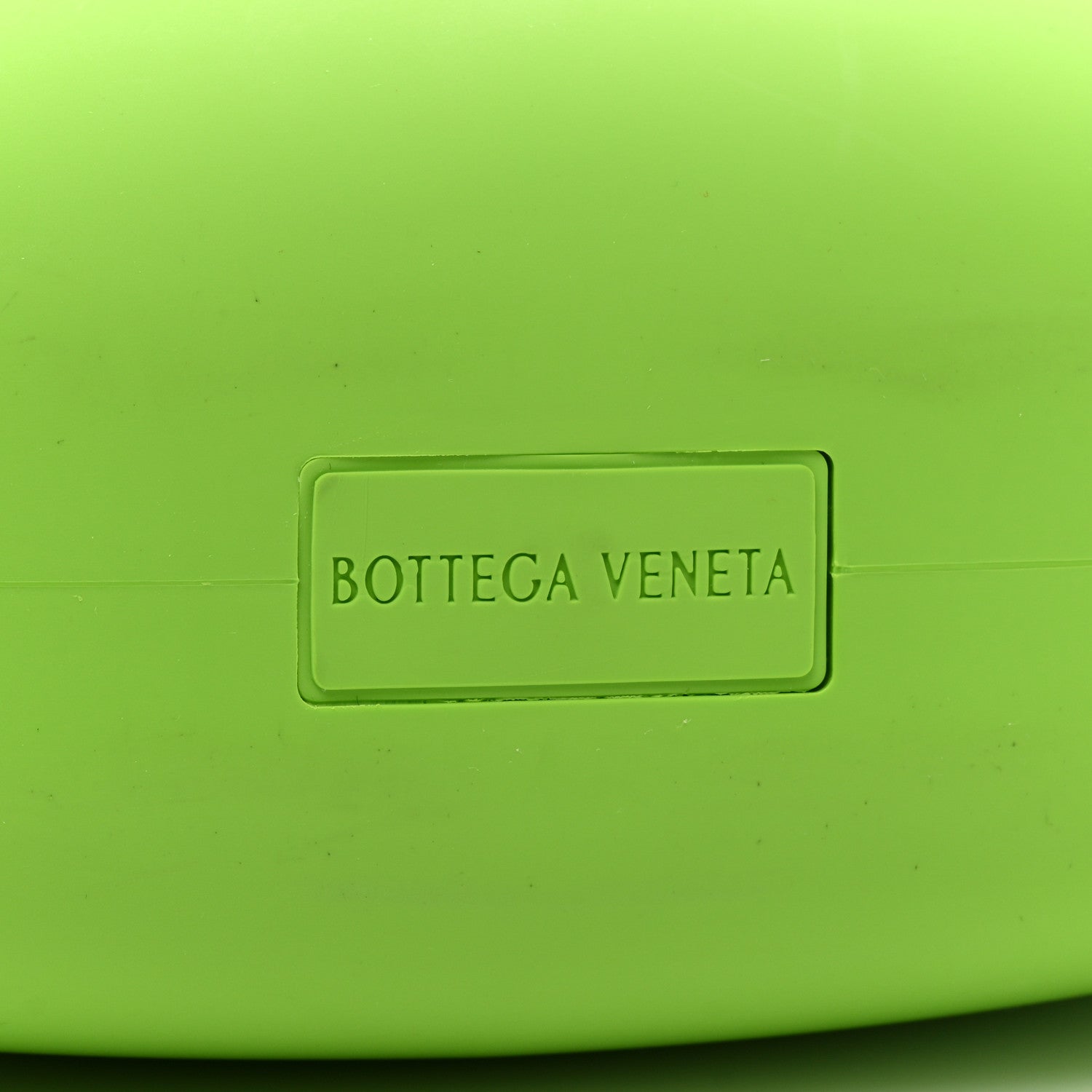 Bottega Veneta Rubberized Canvas Punch Tote Acid Green 10 of 10