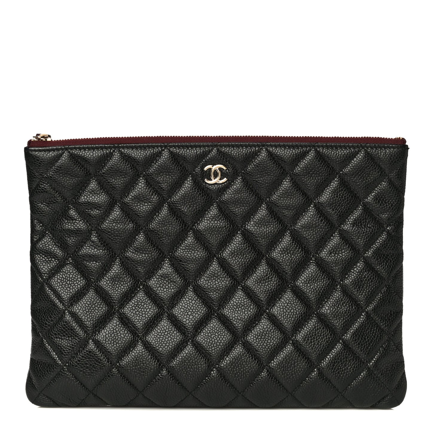 Caviar Quilted Medium Cosmetic Case Black