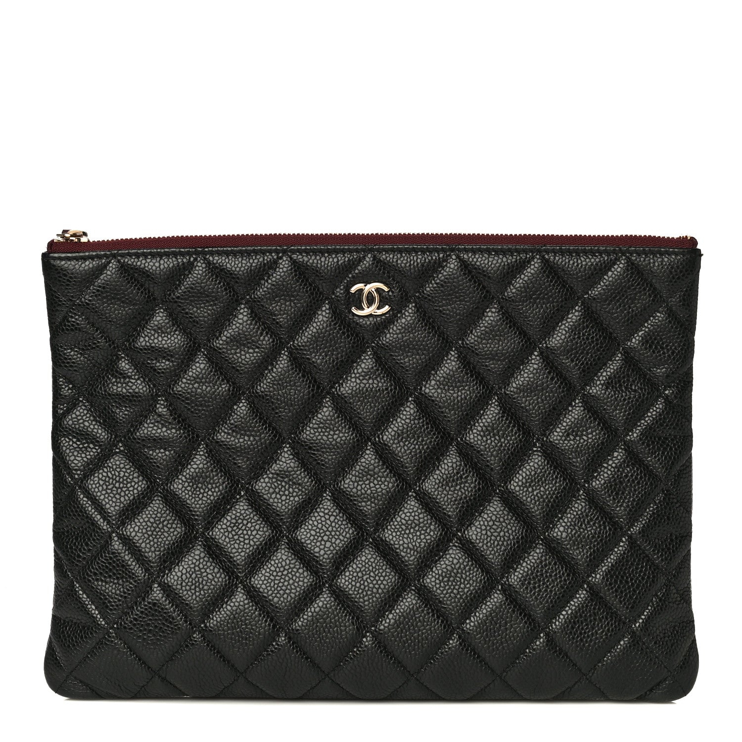 Chanel Caviar Quilted Medium Cosmetic Case Black 1 of 9