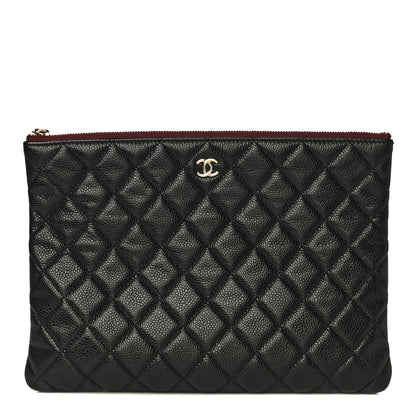 Chanel Caviar Quilted Medium Cosmetic Case Black 1 of 9