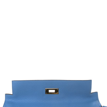 Hermes Togo Kelly Retourne 28 Bleu Paradise 15 of 42