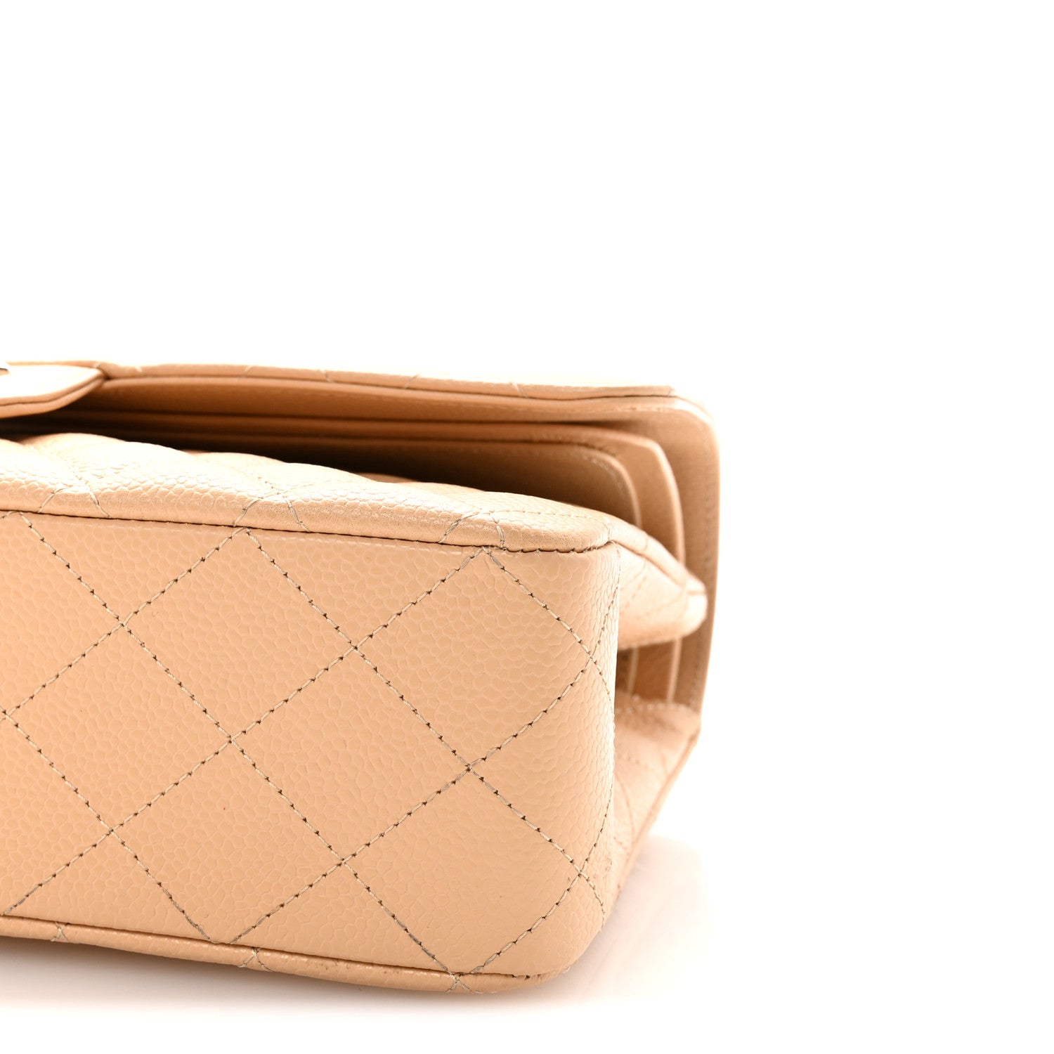 Chanel Caviar Quilted Medium Double Flap Beige 10 of 11