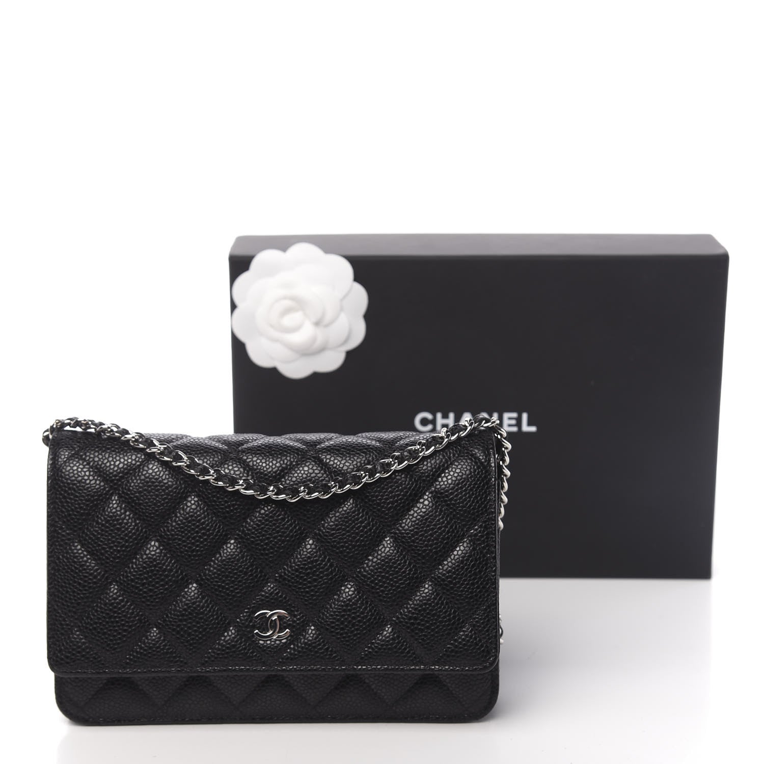 Chanel Caviar Quilted Wallet On Chain WOC Black 12 of 12