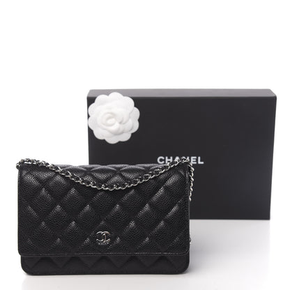Chanel Caviar Quilted Wallet On Chain WOC Black 12 of 12