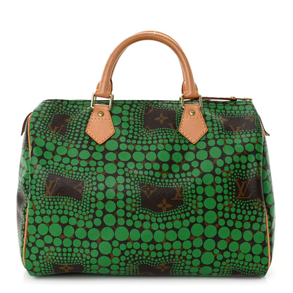 Louis Vuitton Monogram Kusama Town Speedy 30 Green 1 of 10