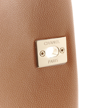 Chanel Caviar Quilted Lizard Embossed Mini Coco Handle Flap Brown 6 of 11