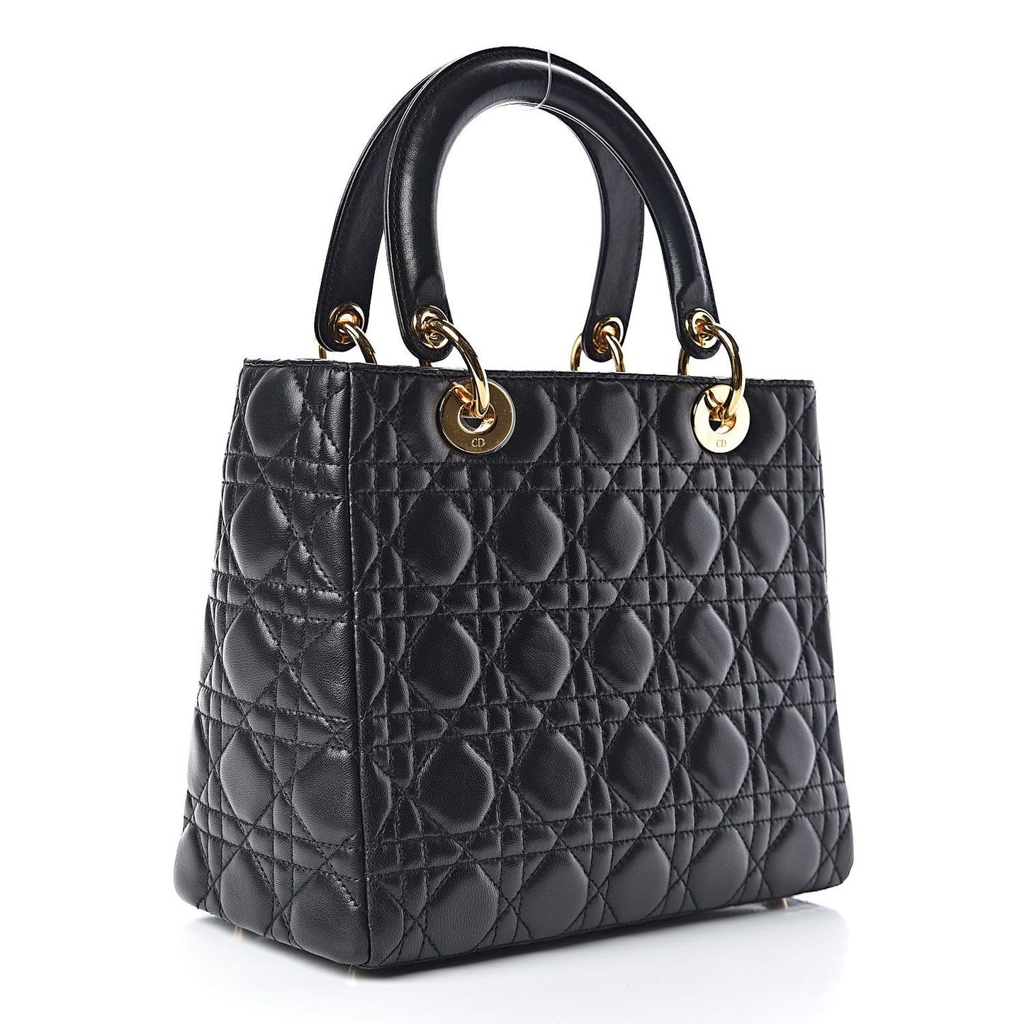 Lambskin Cannage Medium Lady Dior Black