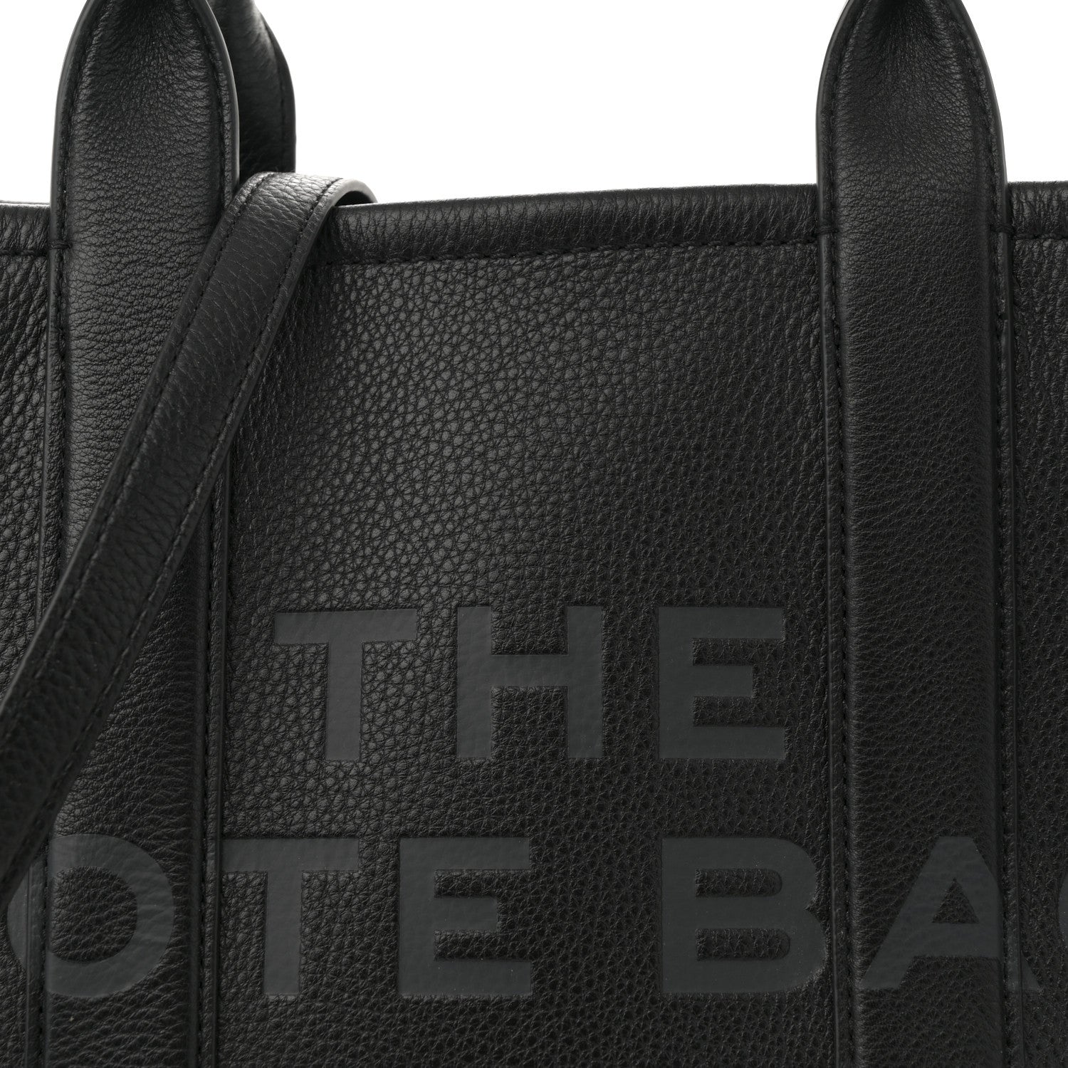 Marc Jacobs Grained Calfskin Medium The Tote Bag Black 8 of 10