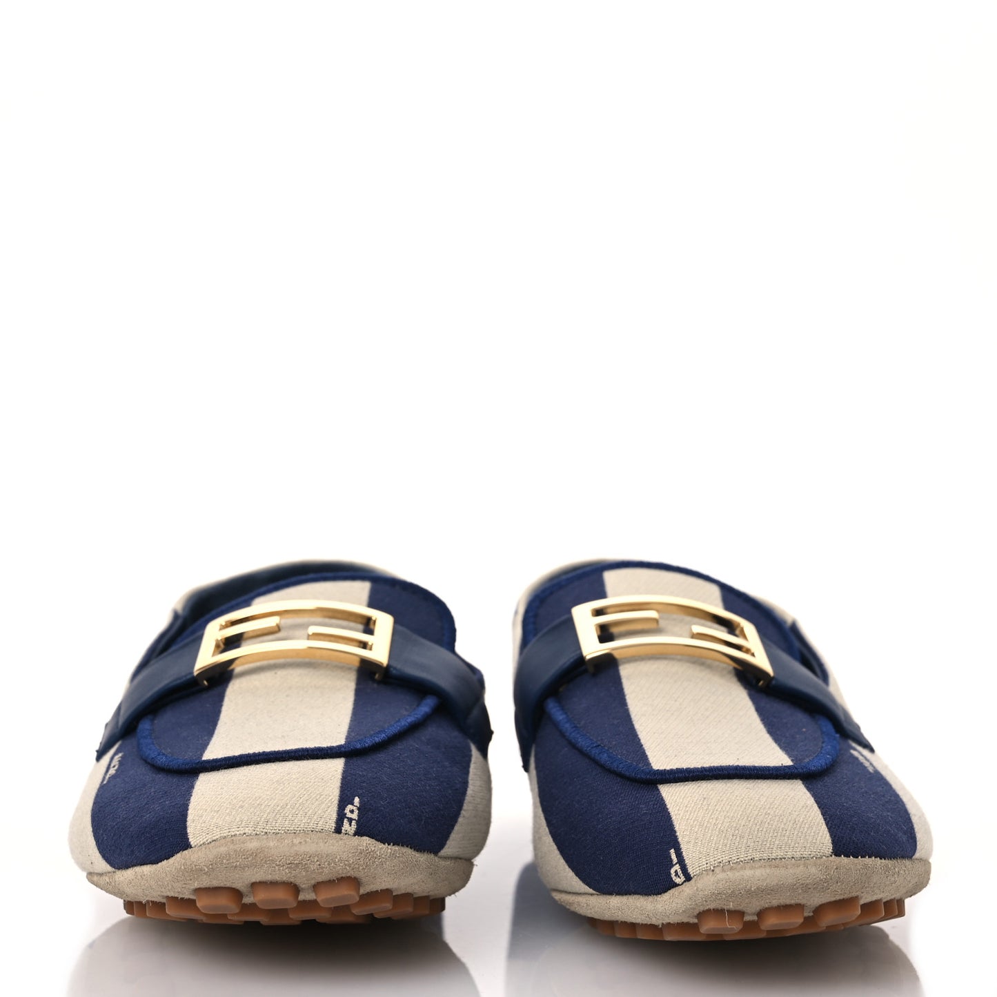 Fabric Jacquard FF Pequin Loafers 38 Bei Midnight