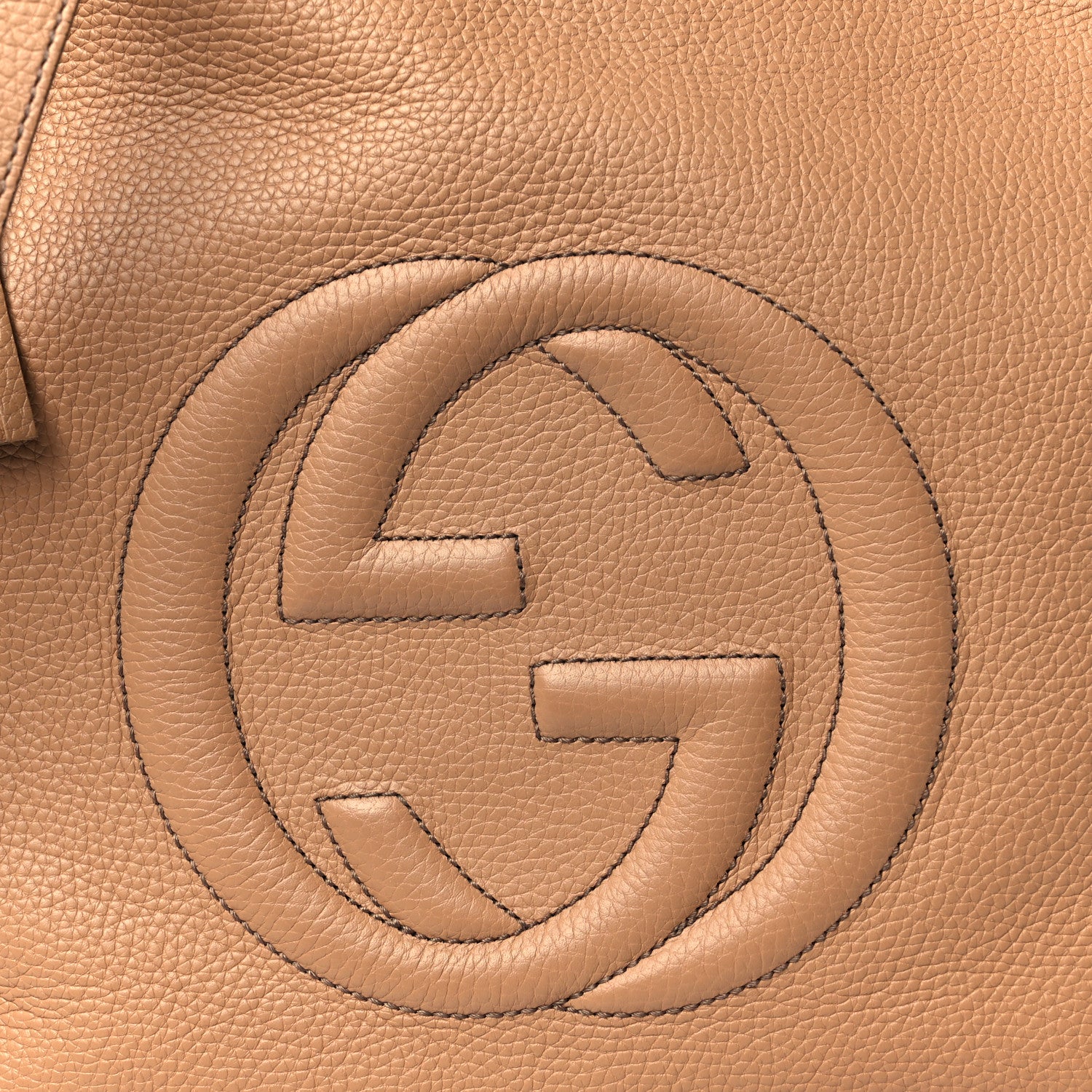 Gucci Pebbled Calfskin Large Soho Hobo Camelia 9 of 11