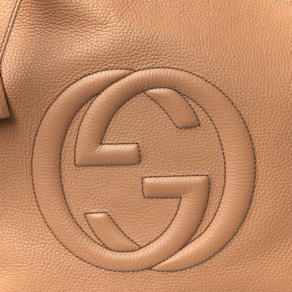 Gucci Pebbled Calfskin Large Soho Hobo Camelia 9 of 11