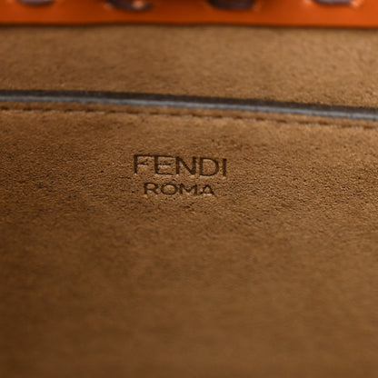 Fendi Vitello King Plexiglass Logo Embossed Small Fendi Sunshine Shopper Tote Cuoio 6 of 9