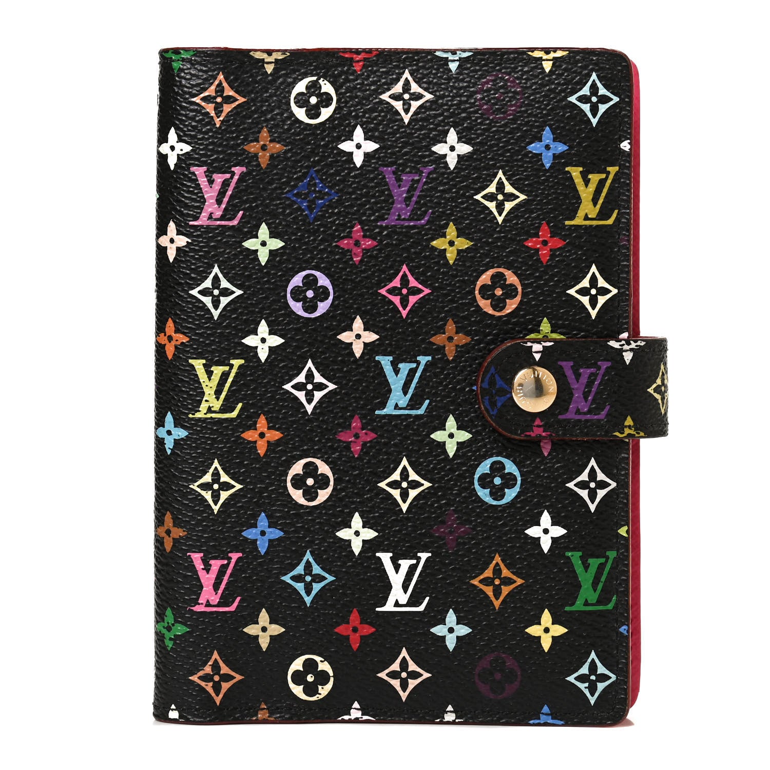 Louis Vuitton Monogram Multicolor Small Ring Agenda Cover Black Grenade 1 of 9