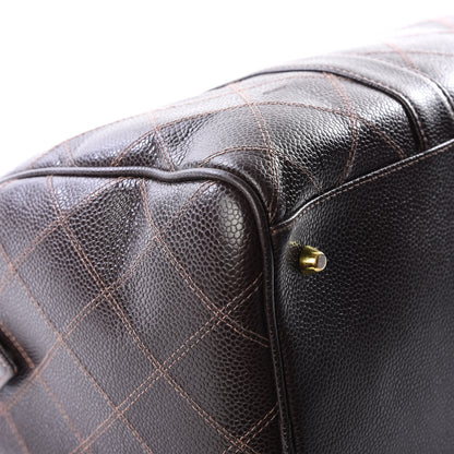Chanel Caviar Stitched Boston Brown 5 of 11