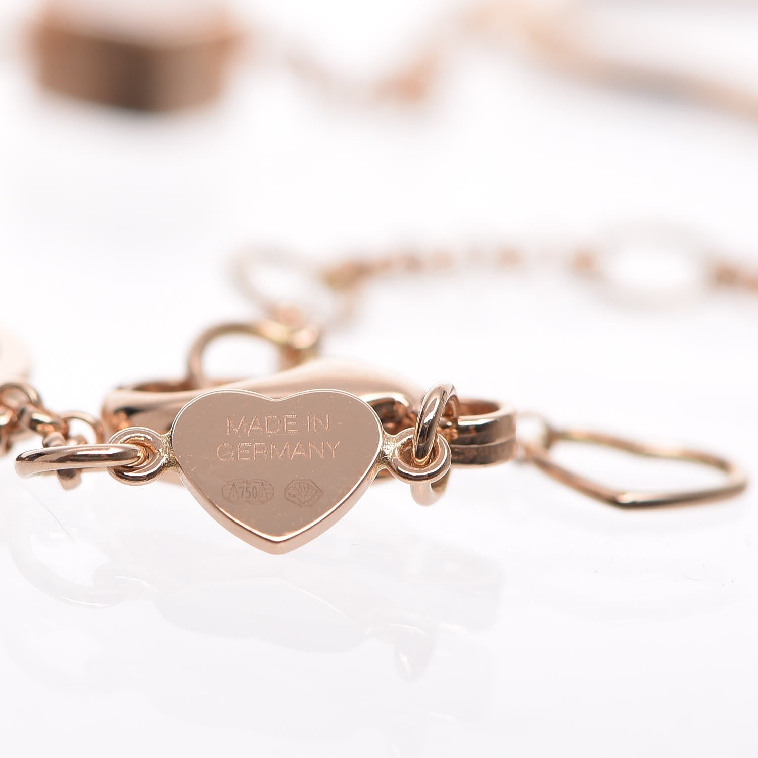 Chopard 18K Rose Gold Diamond Happy Hearts Bracelet 6 of 9
