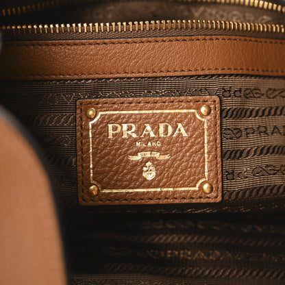 Prada Vitello Phenix Embossed Logo Hobo Cannella 6 of 10