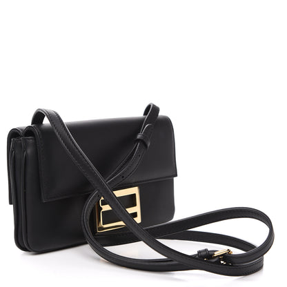 Fendi Vitello Grace Matte Duo Baguette Black 2 of 9