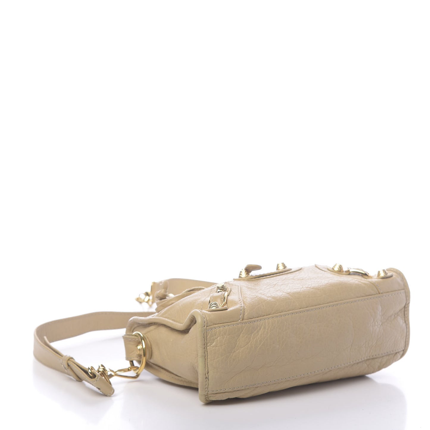 Agneau Giant 12 Gold Hardware Mini City Beige Oryx
