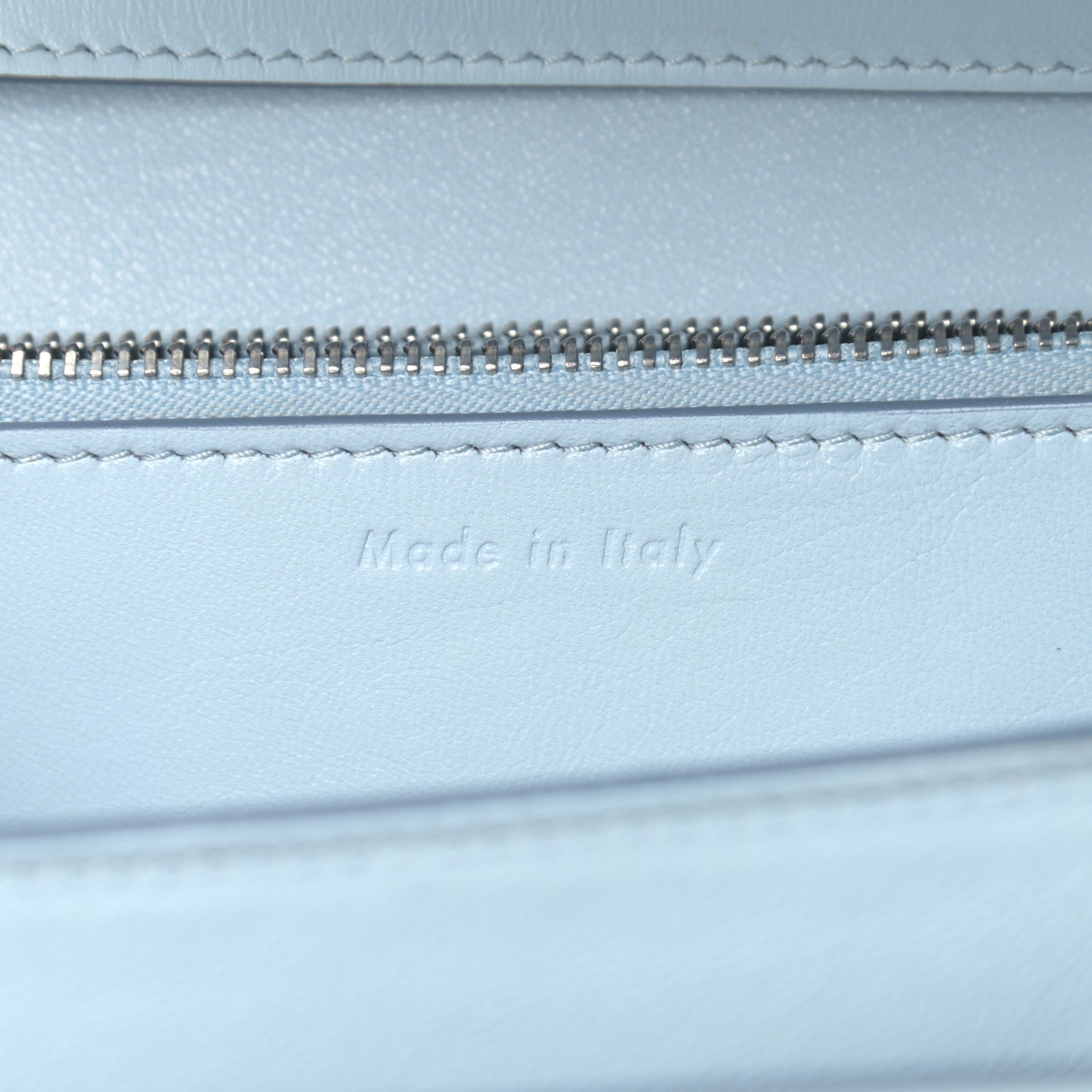 Box Calfskin Medium Classic Box Flap Bag Pale Blue