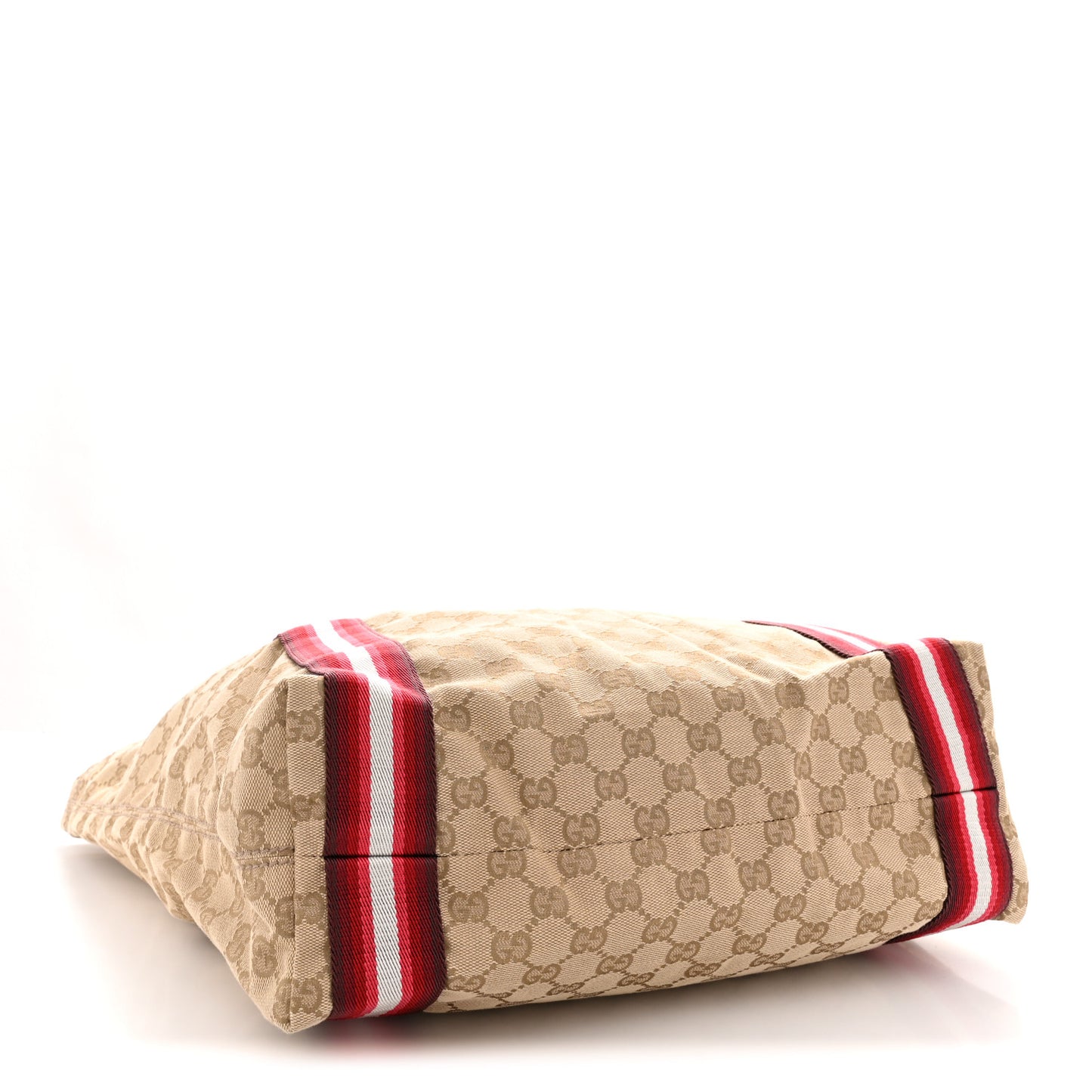 GG Monogram Medium Web Handle Vertical Tote Red