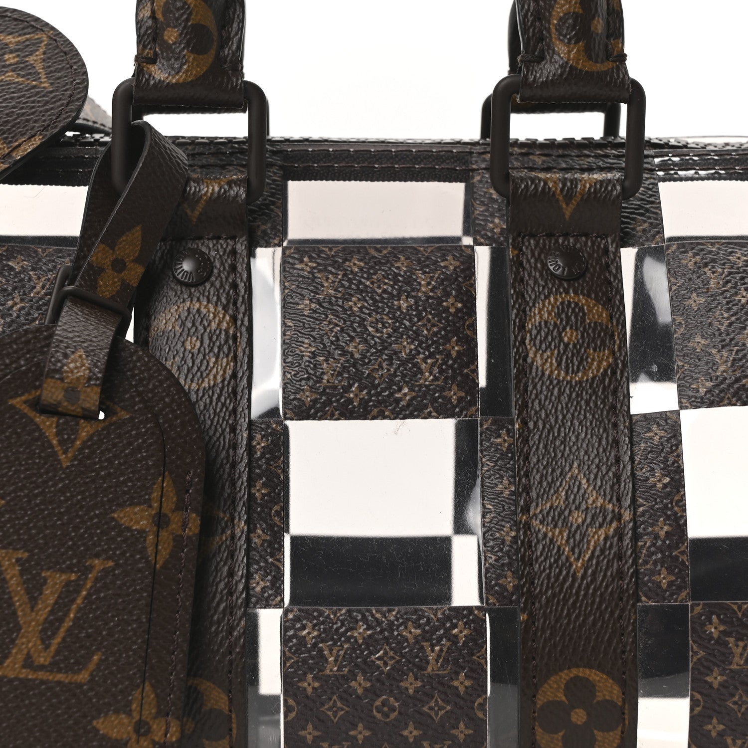 Louis Vuitton PVC Monogram Chess Keepall Bandouliere 25 1805494