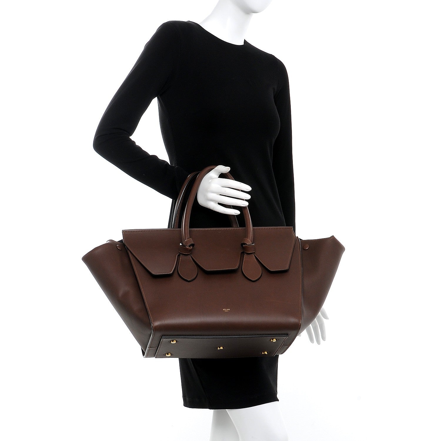 Celine Natural Calfskin Medium Tie Knot Tote Acajou 2 of 12