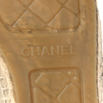 Chanel Canvas Grosgrain CC Espadrilles 38 Light Green Black 6 of 11