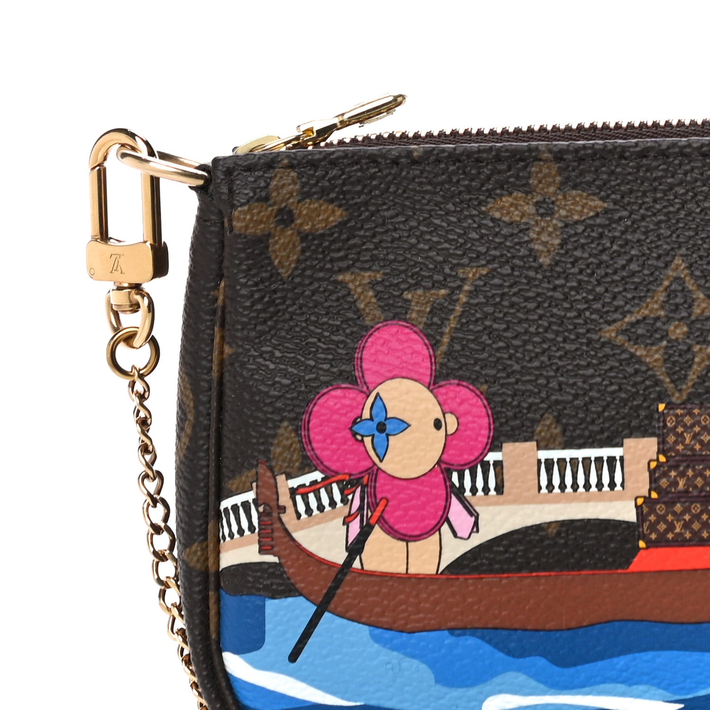 Monogram 2019 Christmas Animation Mini Venice Pochette Accessories Blue