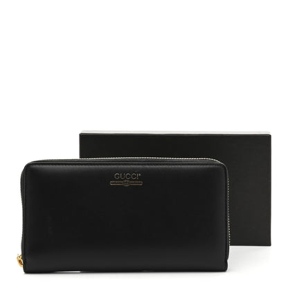 Gucci Plutone Calfskin Logo Zip Around Wallet Black 8 of 8