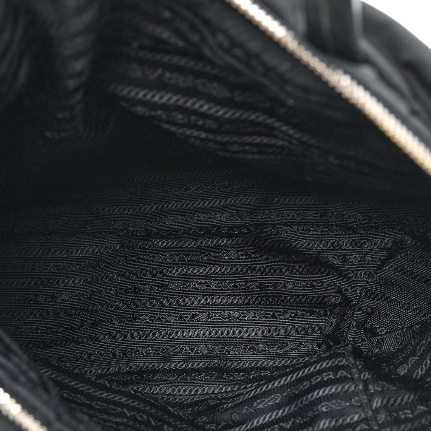 Tessuto Nylon Saffiano Shopping Tote Black