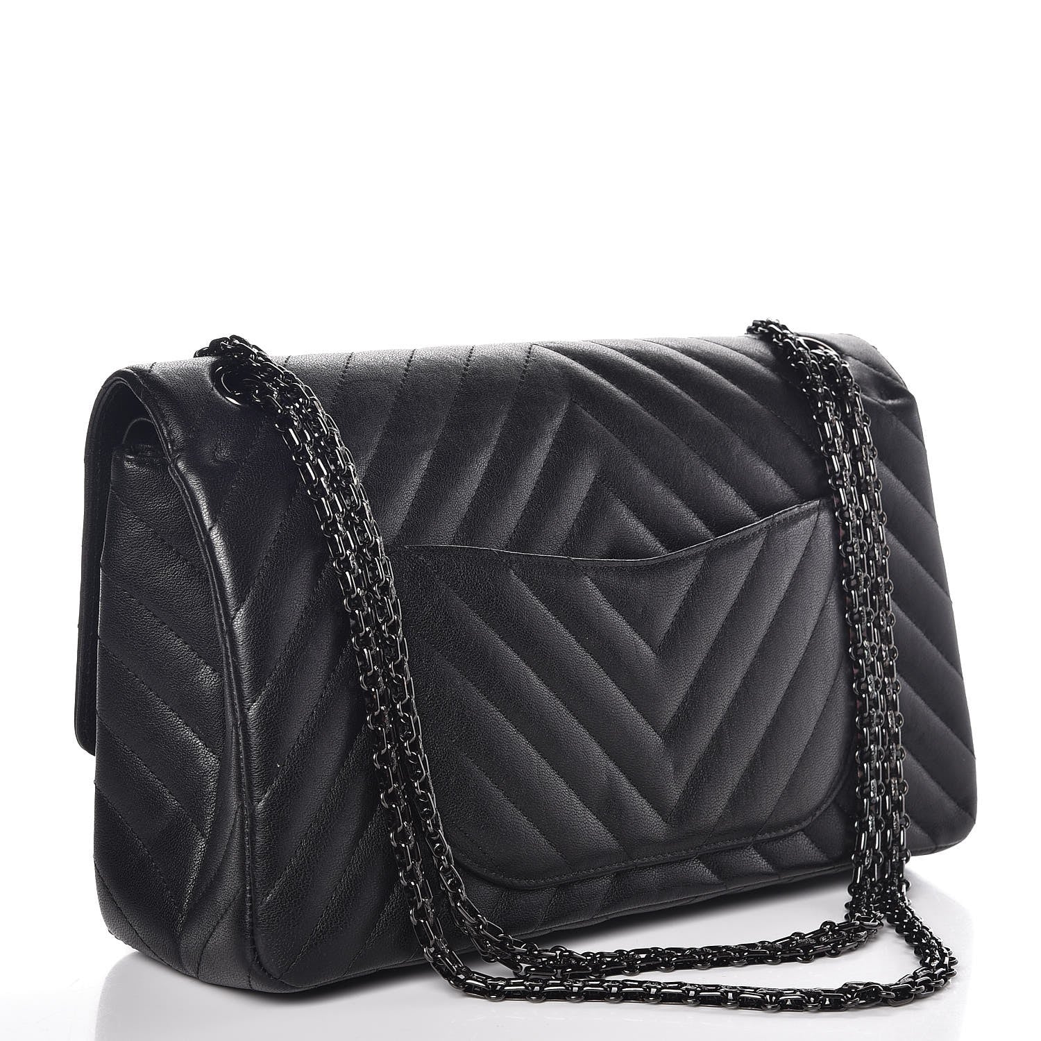 Chanel Sheepskin Chevron Quilted 2.55 Reissue 226 Flap So Black 4 of 20