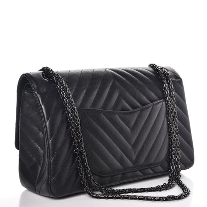 Chanel Sheepskin Chevron Quilted 2.55 Reissue 226 Flap So Black 4 of 20