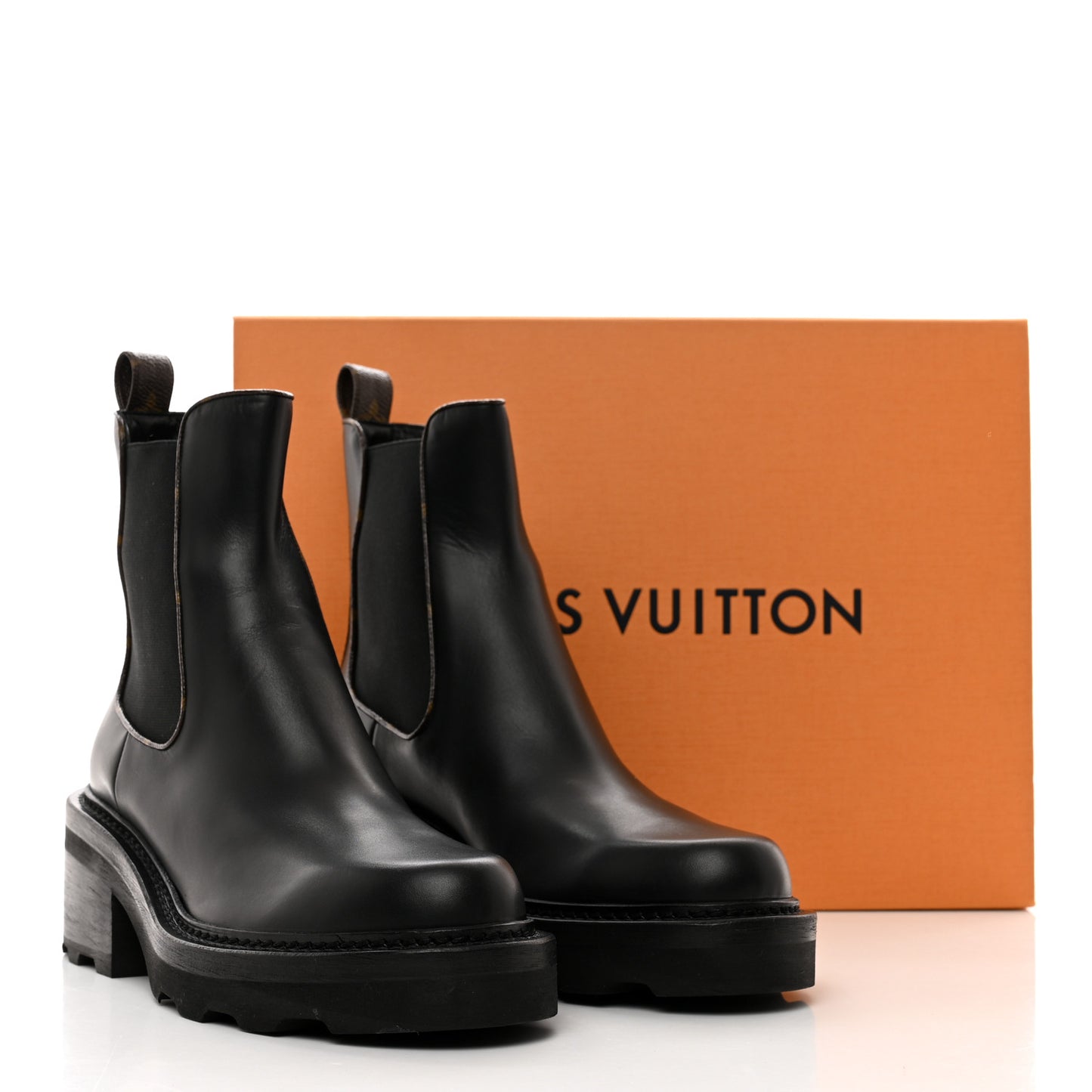 Calfskin Monogram Beaubourg Ankle Boots 39.5 Black