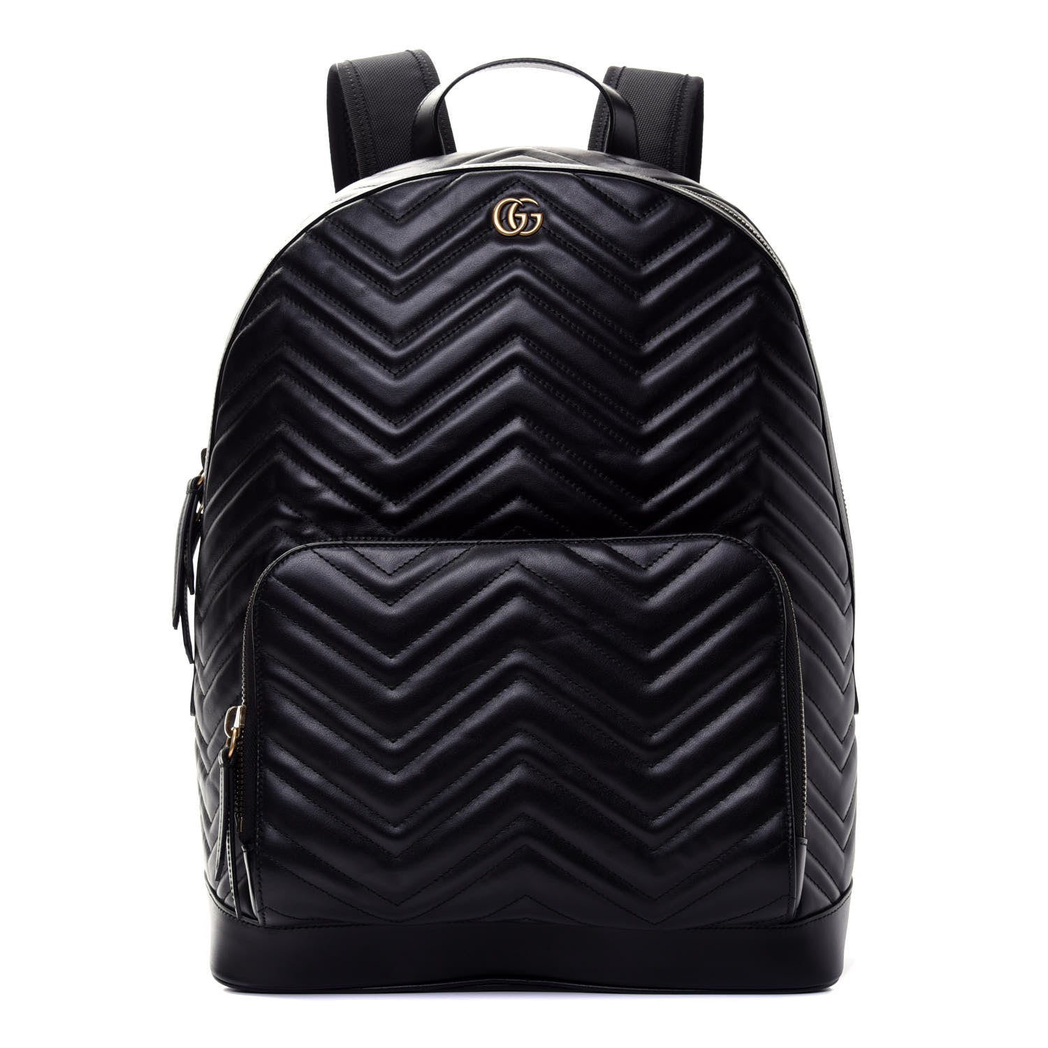 Gucci Calfskin Matelasse GG Marmont Day Backpack Black 1 of 15