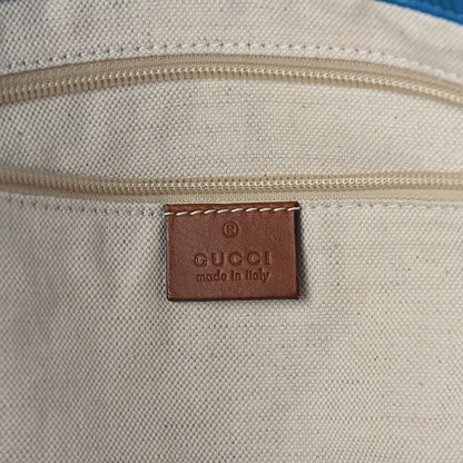 Gucci Nylon Monogram Large Tote Blue 6 of 12