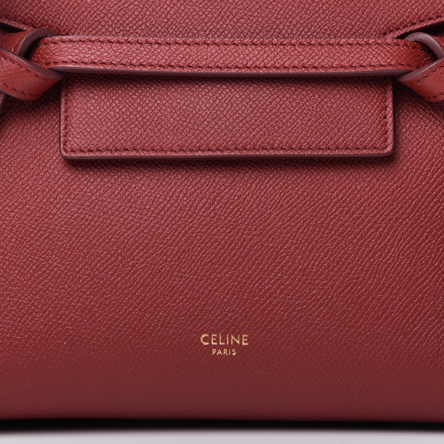 Celine Grained Calfskin Nano Belt Bag Ruby 8 of 9