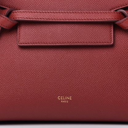 Celine Grained Calfskin Nano Belt Bag Ruby 8 of 9