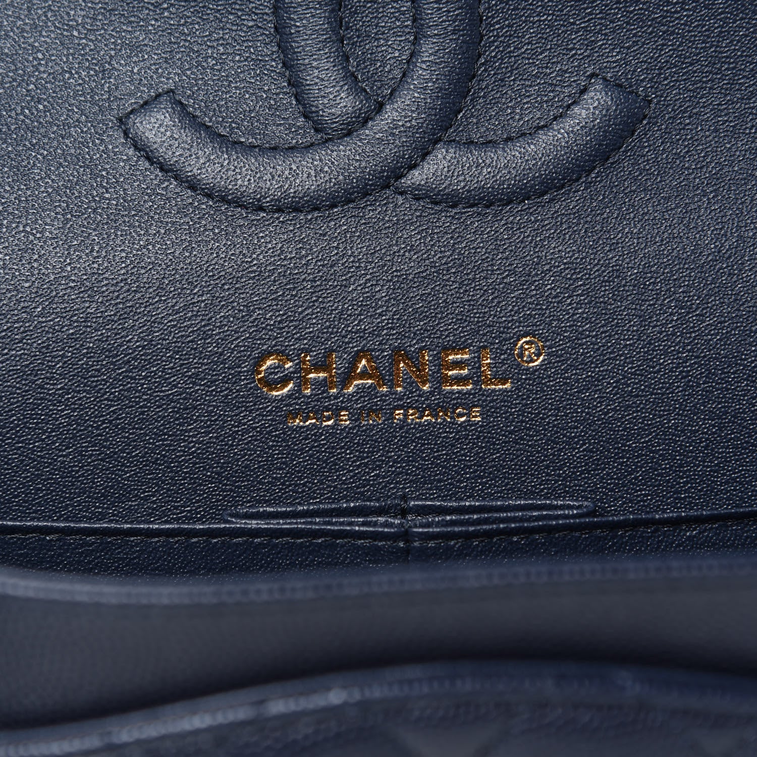 Chanel Caviar Quilted Medium Double Flap Navy 6 of 11