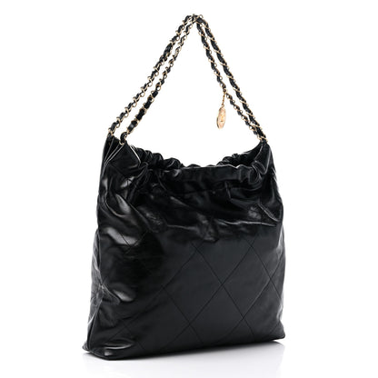 Chanel Shiny Calfskin Quilted Chanel 22 Black 4 of 11