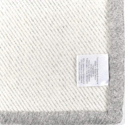 Hermes Wool Cashmere Avoine Blanket Craie Gris 4 of 4