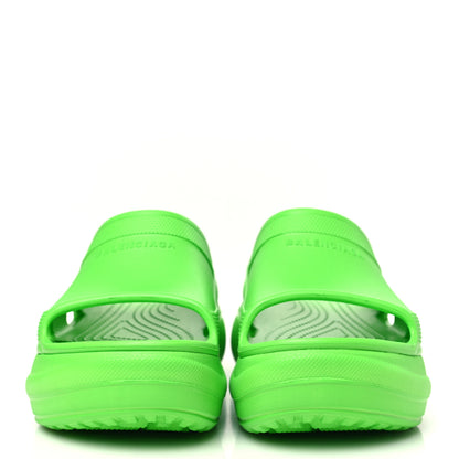 Balenciaga X CROCS Rubber Womens Pool Slides 41 Neon Green 3 of 11