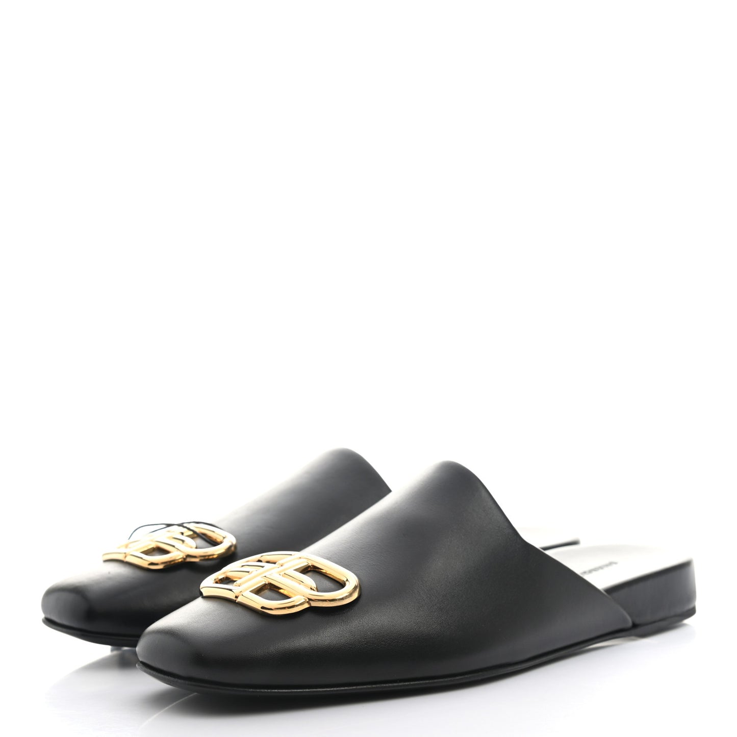 Smooth Calfskin Cozy BB Flat Carrera Mules 35 Black