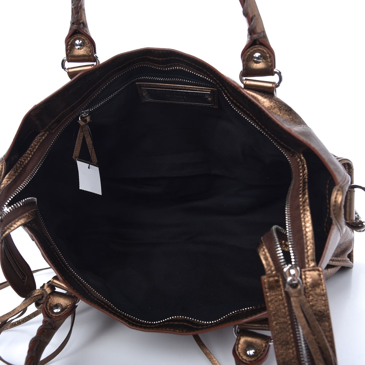 Metallic Agneau Classic Silver Hardware Cityparkle Bronze