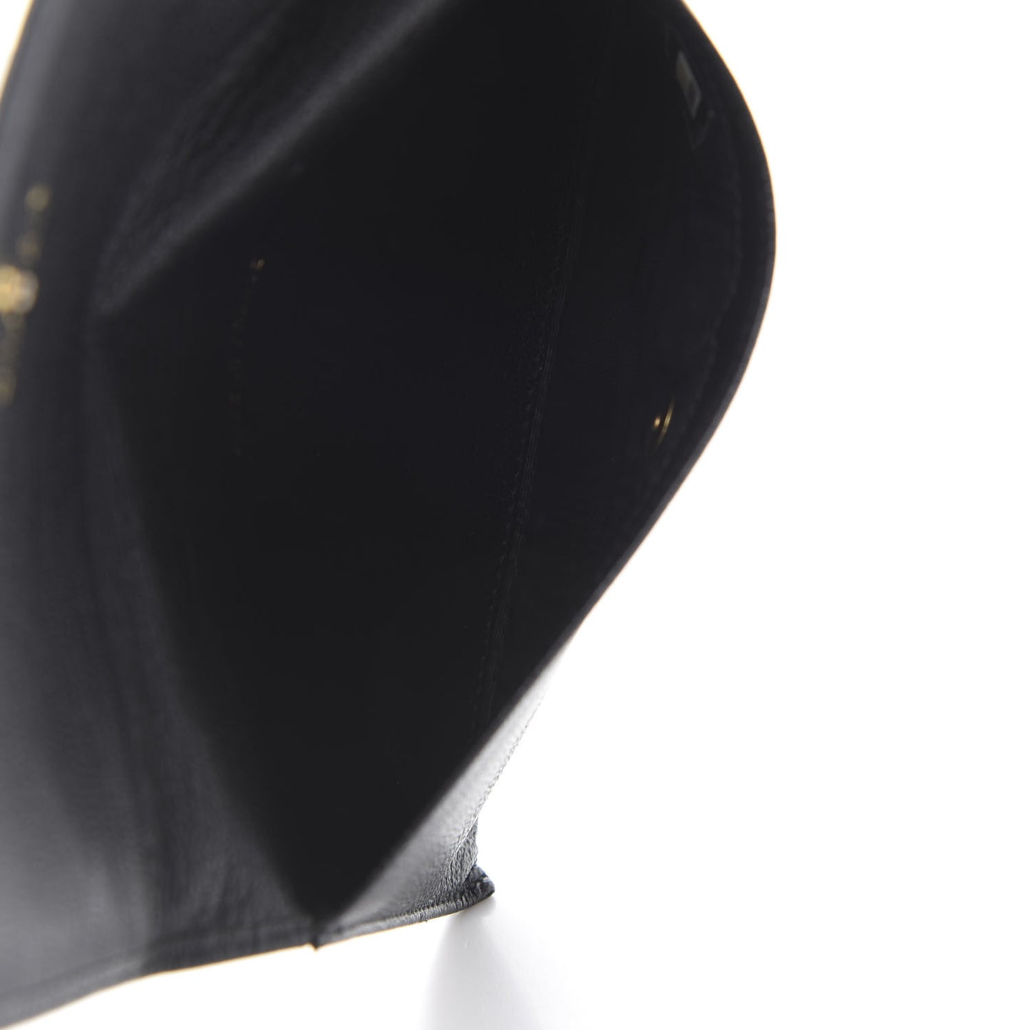 Goatskin CC Flap Wallet Black