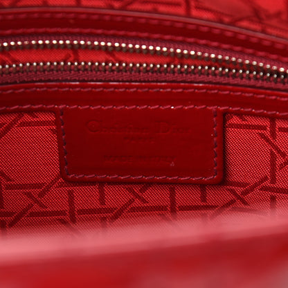 Christian Dior Patent Cannage Large Lady Dior Red 6 of 13