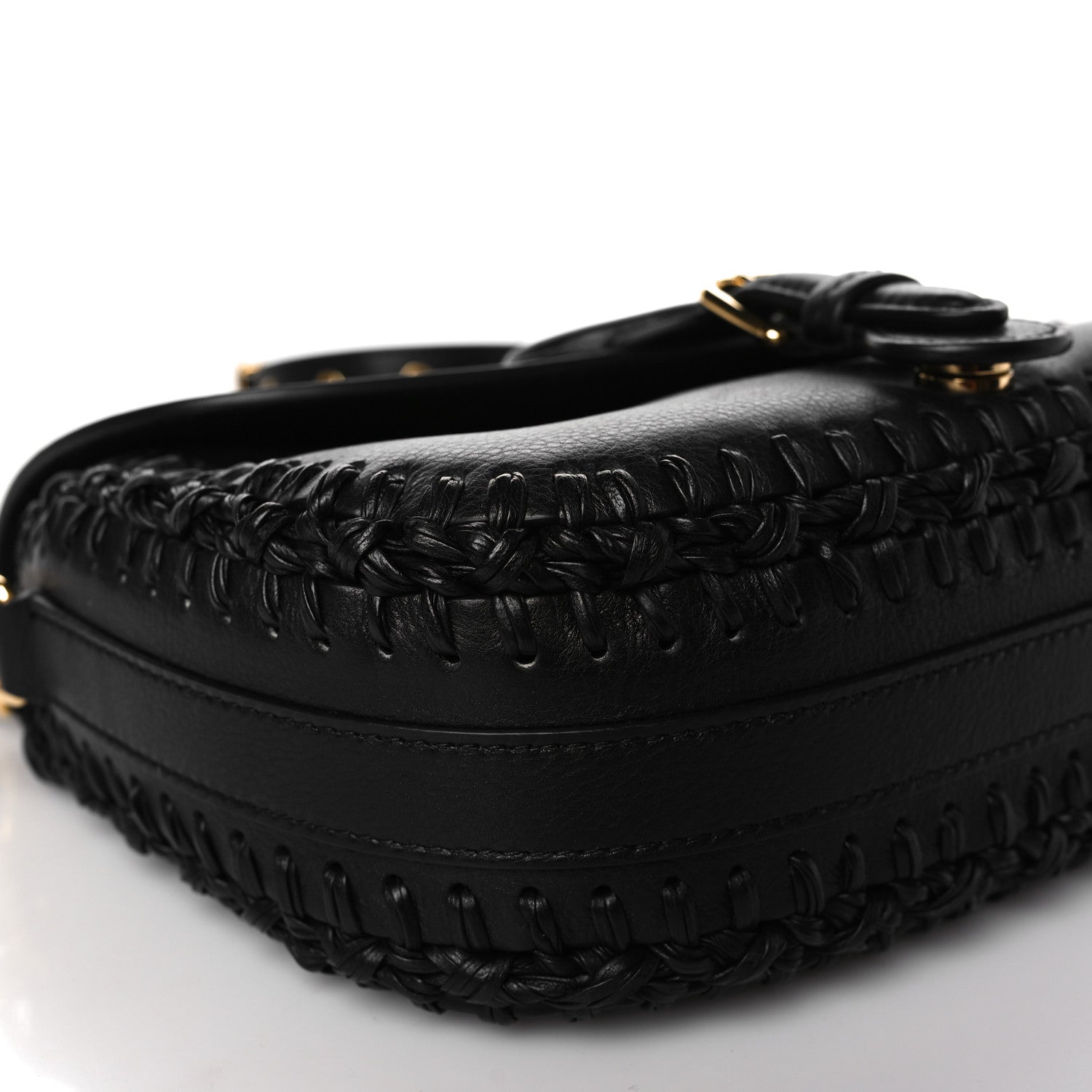 Christian Dior Grained Calfskin Medium Whipstitched Bobby Bag Black 8 of 9