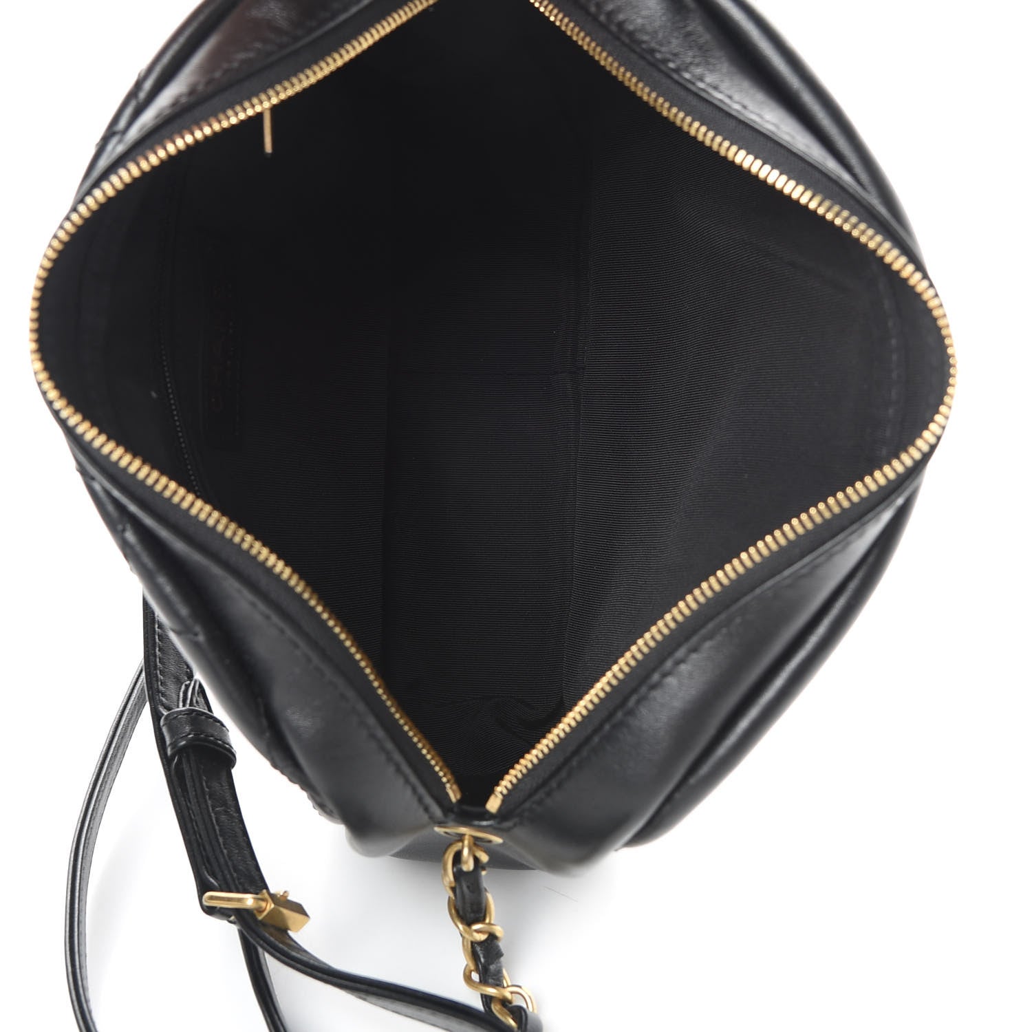 Chanel Lambskin Quilted Large Buckle Camera Case Bag Black 5 of 10