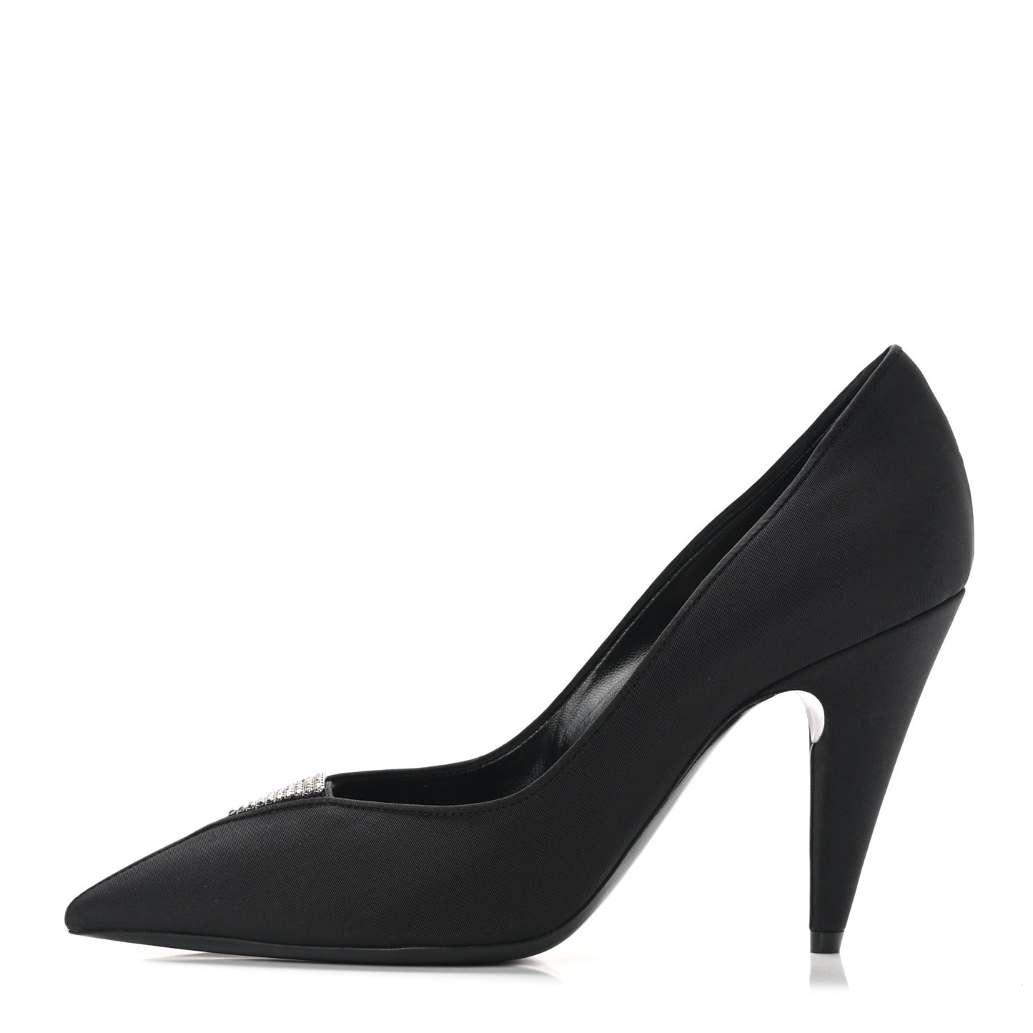 Crystal Embellished Faille Paris 95 Pumps 37.5 Black