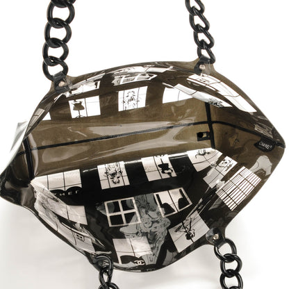 Chanel Vinyl Coco Window Tote Black 5 of 8